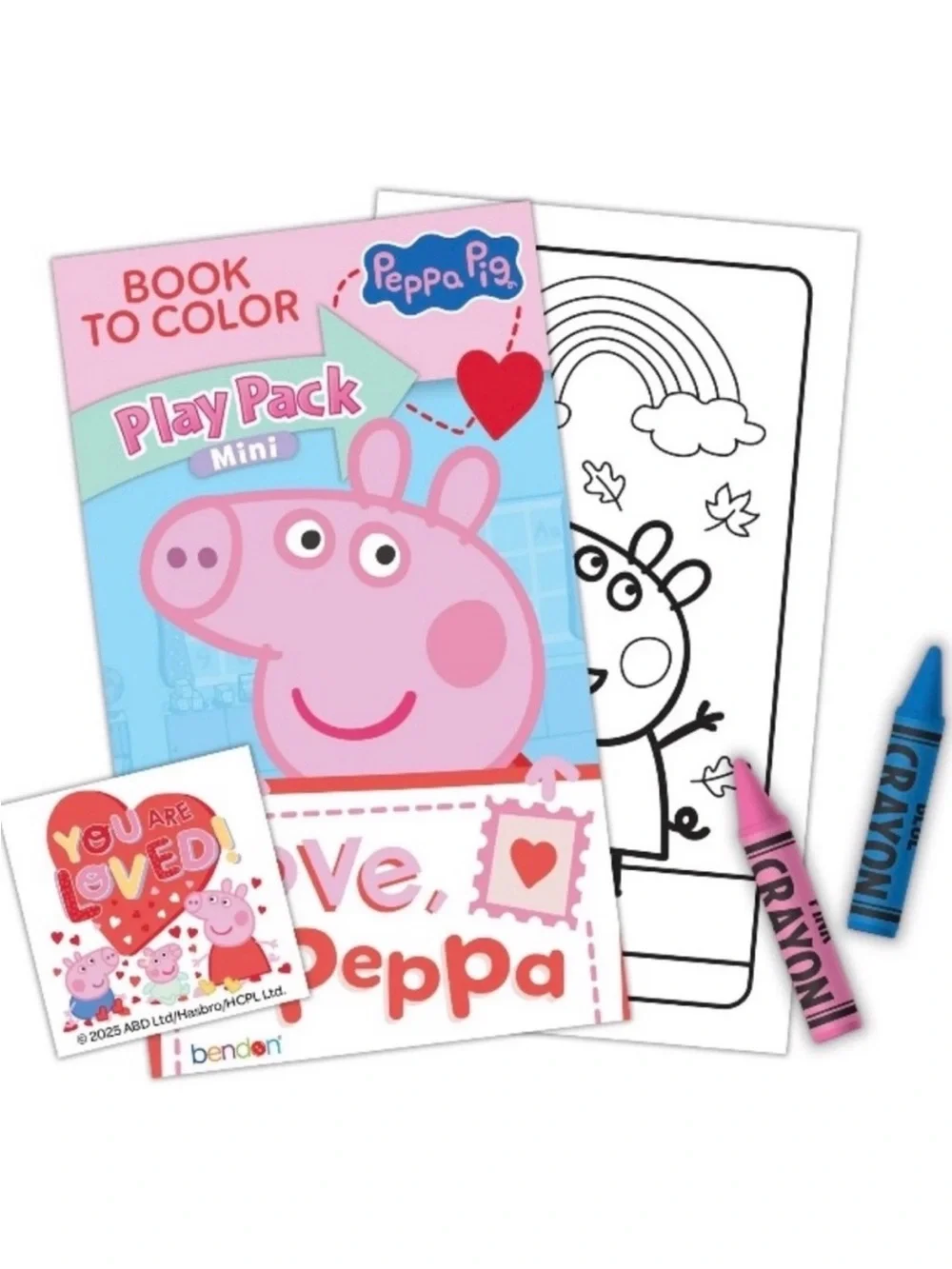 💞 New Pack of 8 Peppa Pig Mini Coloring Play Packs Party Favors
